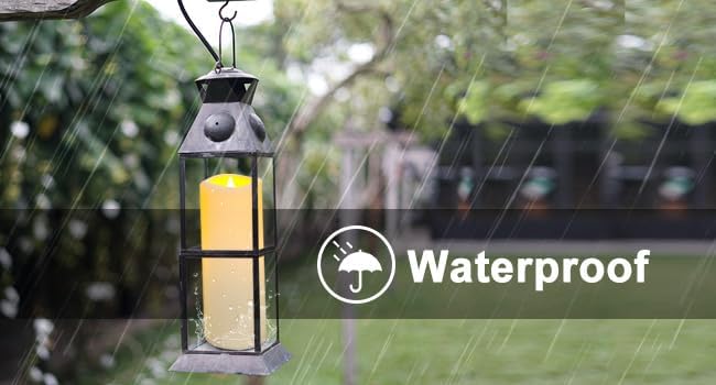 12-Pack Waterproof Outdoor Flameless LED Pillar Candles with Remote Control and Timer