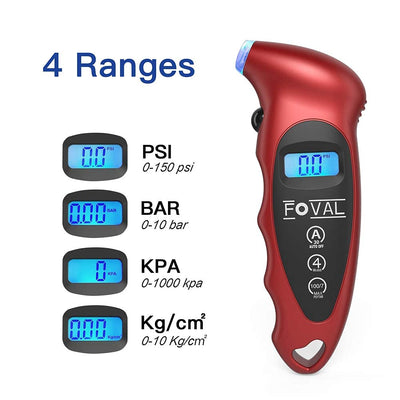 Digital Tire Pressure Gauge - Instant Read PSI Gauge for Cars, Trucks, and Bicycle Tires
