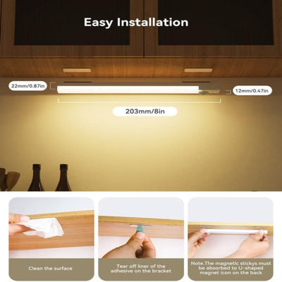 3-Pack Under Cabinet Lights – Rechargeable Motion Sensor LED Lights Dimmable Wireless