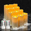 12-Pack Waterproof Outdoor Flameless LED Pillar Candles with Remote Control and Timer