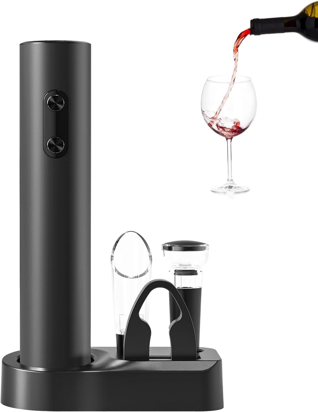 Battery-Operated Electric Wine Bottle Opener with Lightweight Portable Corkscrew Design
