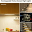 3-Pack Under Cabinet Lights – Rechargeable Motion Sensor LED Lights Dimmable Wireless