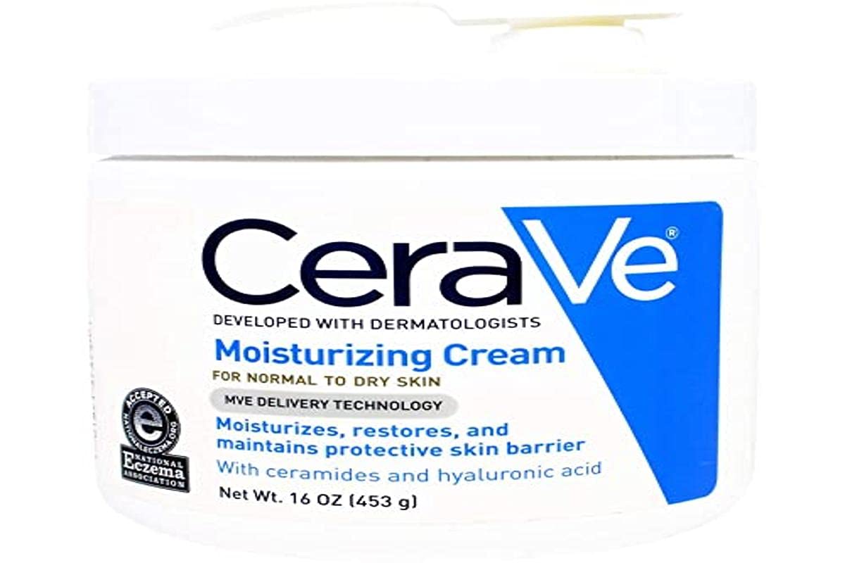 CeraVe Moisturizing Cream with Pump – Face & Body Moisturizer (16 oz)