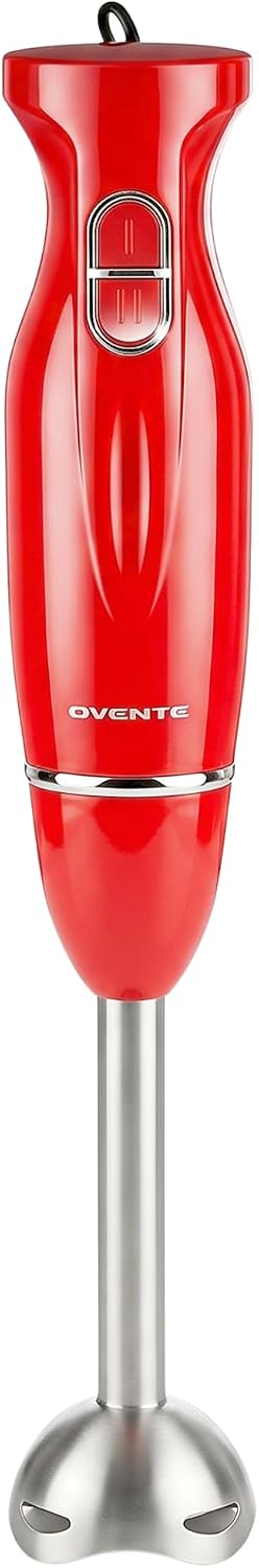 300W Electric Corded Hand Blender with 2 Mixing Speeds - 1 / Hand Blender / Red