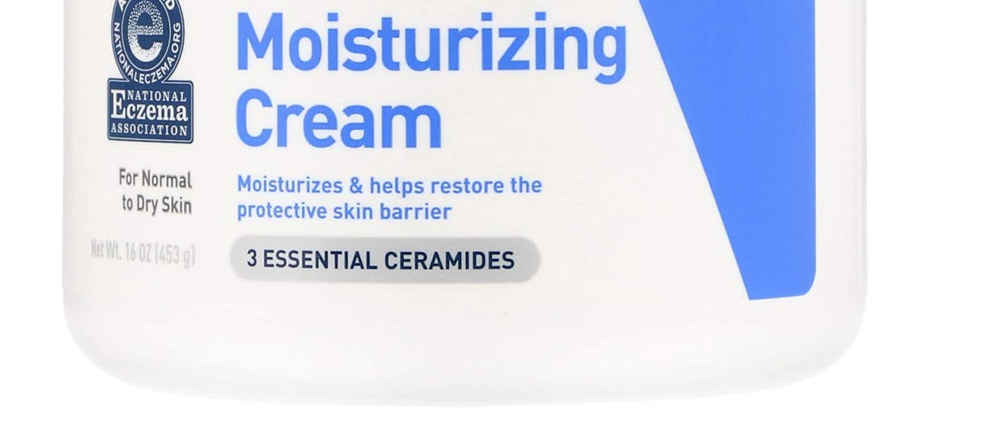 CeraVe Moisturizing Cream with Pump – Face & Body Moisturizer (16 oz)