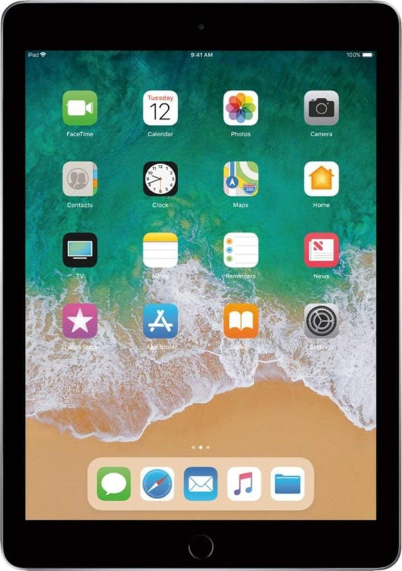 Apple iPad (5th Generation) Wi-Fi, 128GB - Space Gray (Renewed)