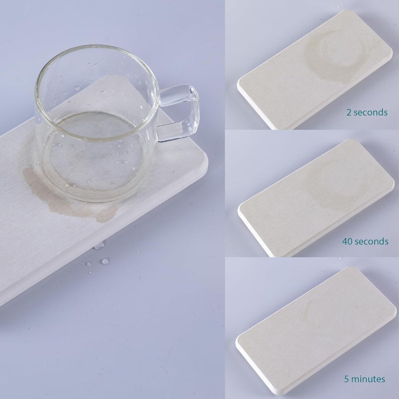 Set of 4 Diatomite Soap Dishes, Water-Absorbing Stone Trays for Soap, Plants, and Toiletries