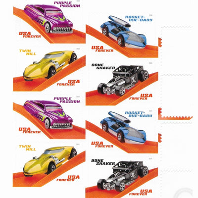 USPS Hot Wheels 50th Anniversary - Sheet of 20 First Class Forever Stamps