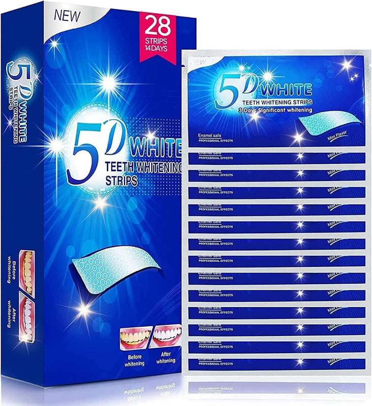 Teeth Whitening Strips, 28 Pcs for Sensitive Teeth, Removes Coffee/Soda/Wine Stains