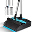 Broom and Dust Pan Combo - Steel Broom and Dustpan Set with 56.9" Long Handle