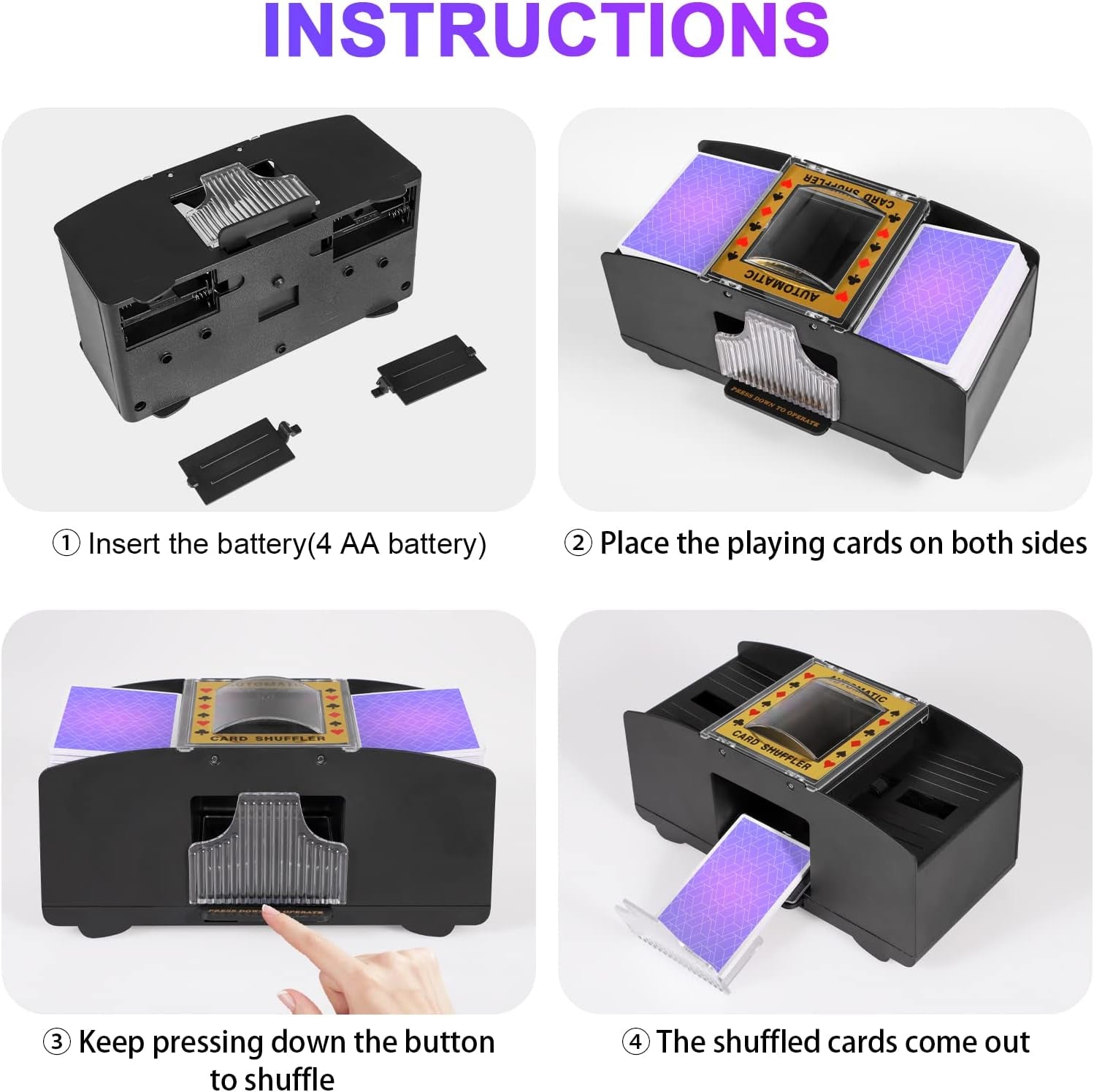 Battery-Operated Electric Card Shuffler