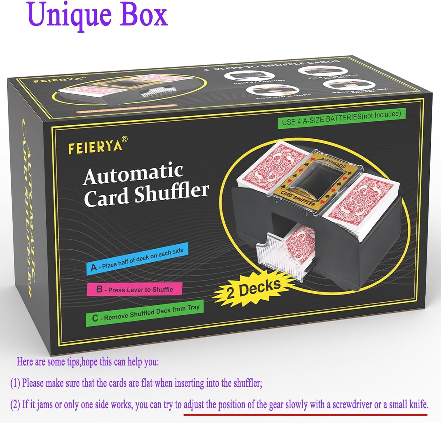 Battery-Operated Electric Card Shuffler