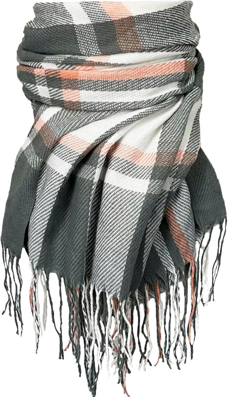 Plaid Winter Scarf for Women, Cashmere Feel Blanket Shawl and Wrap