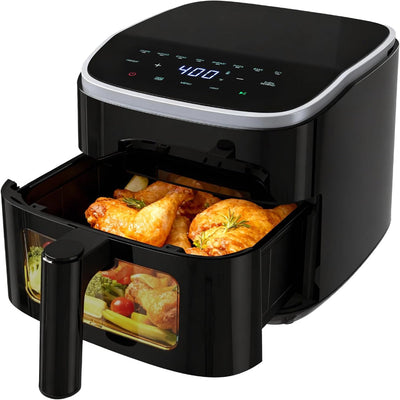 4QT Air Fryer – Digital Touchscreen Cooking – Easy View Window with Interior Light – Nonstick Dishwasher Safe Basket