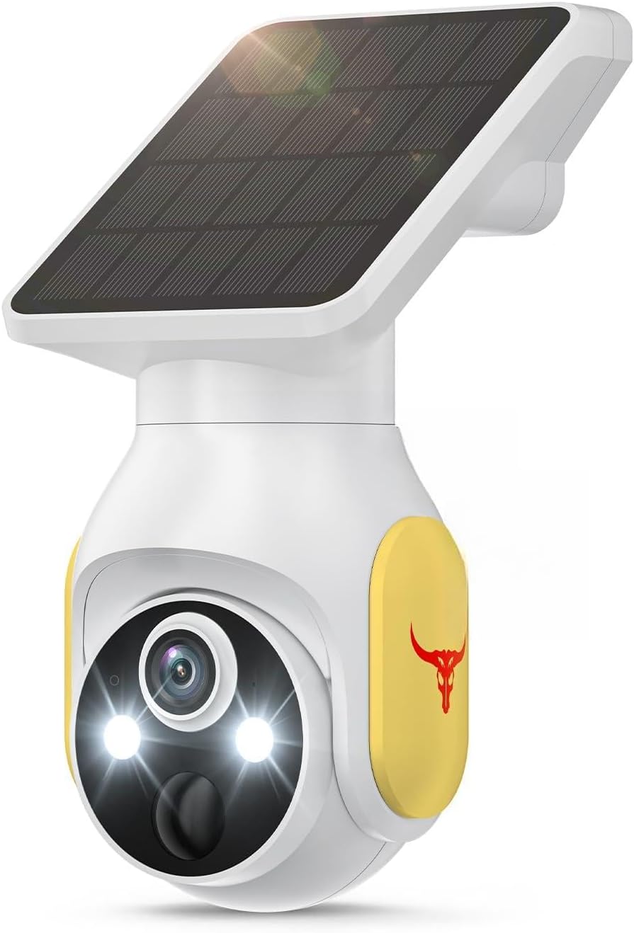 1080p Security Camera Wireless with Solar Panel, Smart AI Human Detection, 2-Way Audio, Color Night Vision