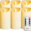 12-Pack Waterproof Outdoor Flameless LED Pillar Candles with Remote Control and Timer