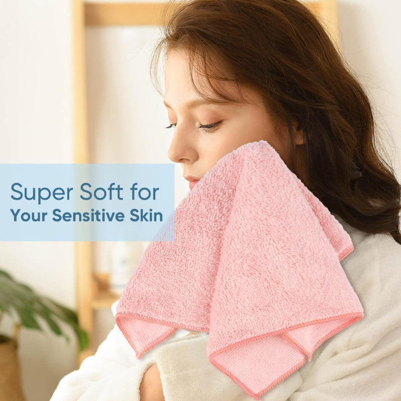 Microfiber Washcloths- Highly Absorbent and Soft Face Towel, Multi-Purpose 