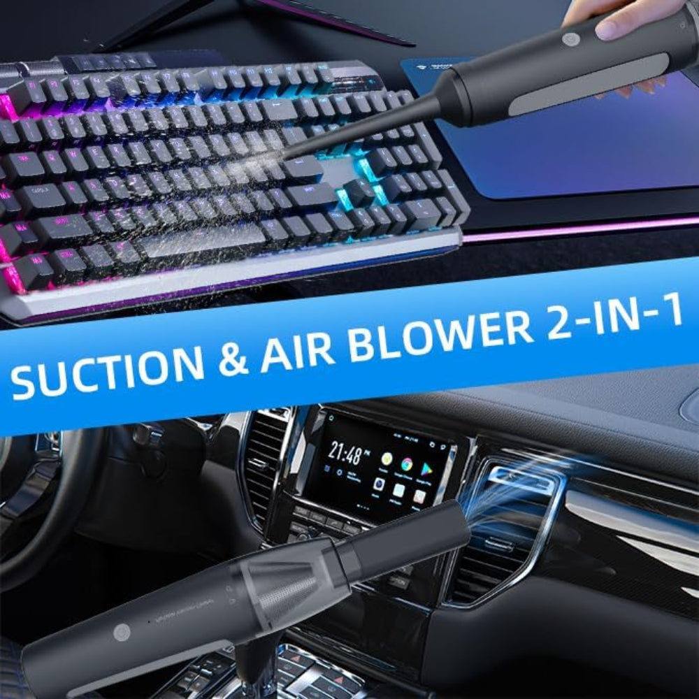 Cordless Handheld Vacuum – Mini Car Cleaning Use – Powerful Suction Portable Dust Collector – Rechargeable Battery