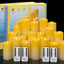 12-Pack Waterproof Outdoor Flameless LED Pillar Candles with Remote Control and Timer