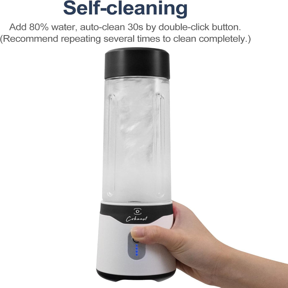 Portable Blender 18oz – USB Rechargeable, 6 Blade Smoothie Mixer, Travel Cup