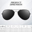 3-Pack Polarized Pilot Sunglasses for Men and Women with UV400 Protection