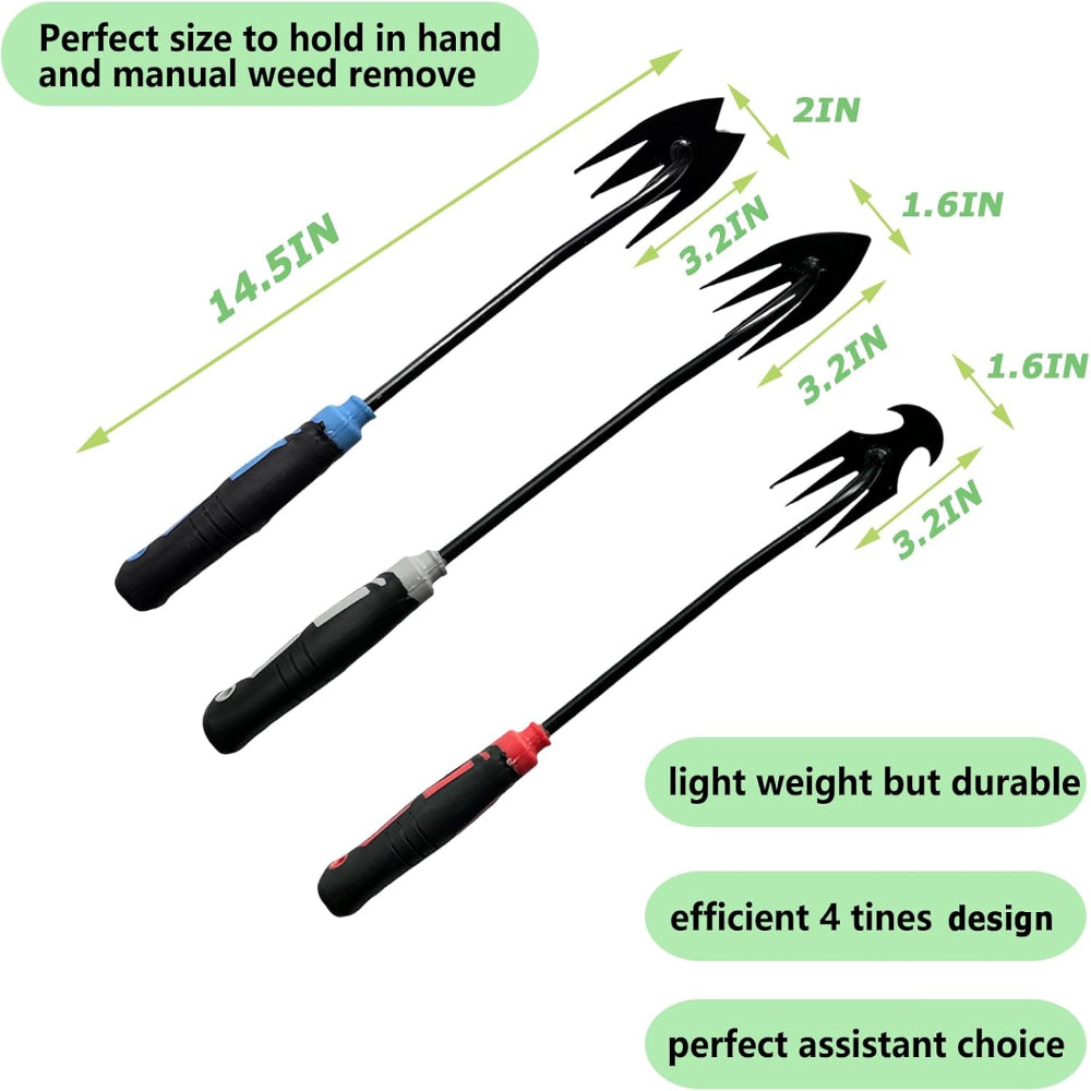 Weed Puller Tool Set - Portable Garden Weeder Hand Tools for Uprooting Weeds