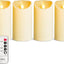 12-Pack Waterproof Outdoor Flameless LED Pillar Candles with Remote Control and Timer