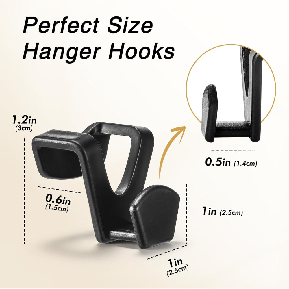 60-Pack Hanger Hooks – Space Saving Closet Connector Hooks for Clothes Organization