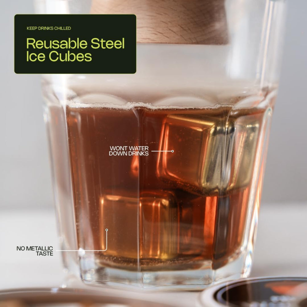 Whiskey Cocktail Smoker Kit with Torch and Wood Chips for Bourbon Drinks