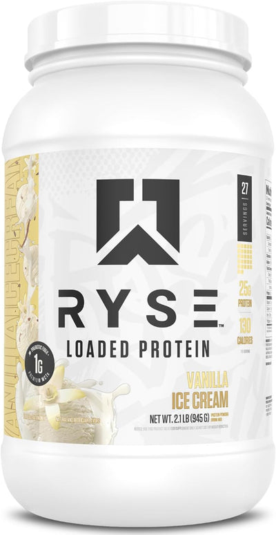 RYSE Loaded Protein Vanilla Ice Cream – Advanced Whey for Muscle, Energy & Recovery
