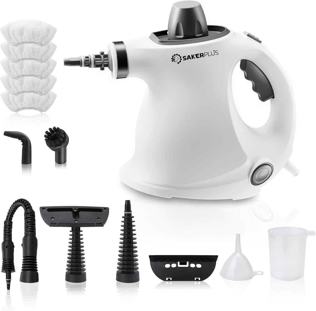 1050W Handheld Steam Cleaner with 230°F Pressurized Steam and 9 Multi-Surface Cleaning Accessories