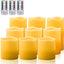 12-Pack Waterproof Outdoor Flameless LED Pillar Candles with Remote Control and Timer