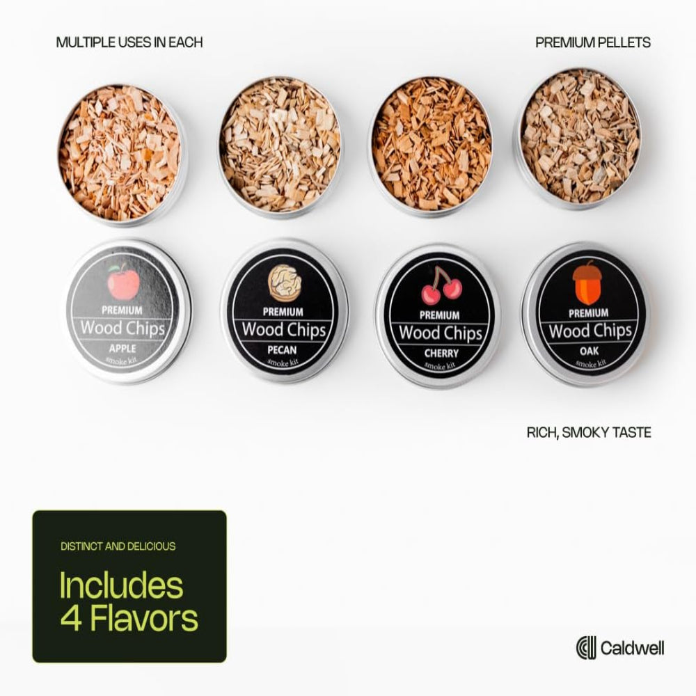 Whiskey Cocktail Smoker Kit with Torch and Wood Chips for Bourbon Drinks