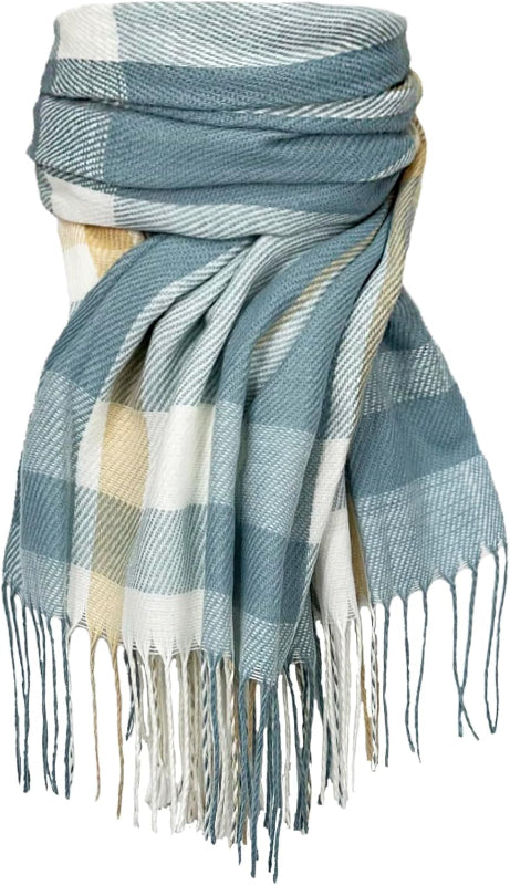 Plaid Winter Scarf for Women, Cashmere Feel Blanket Shawl and Wrap