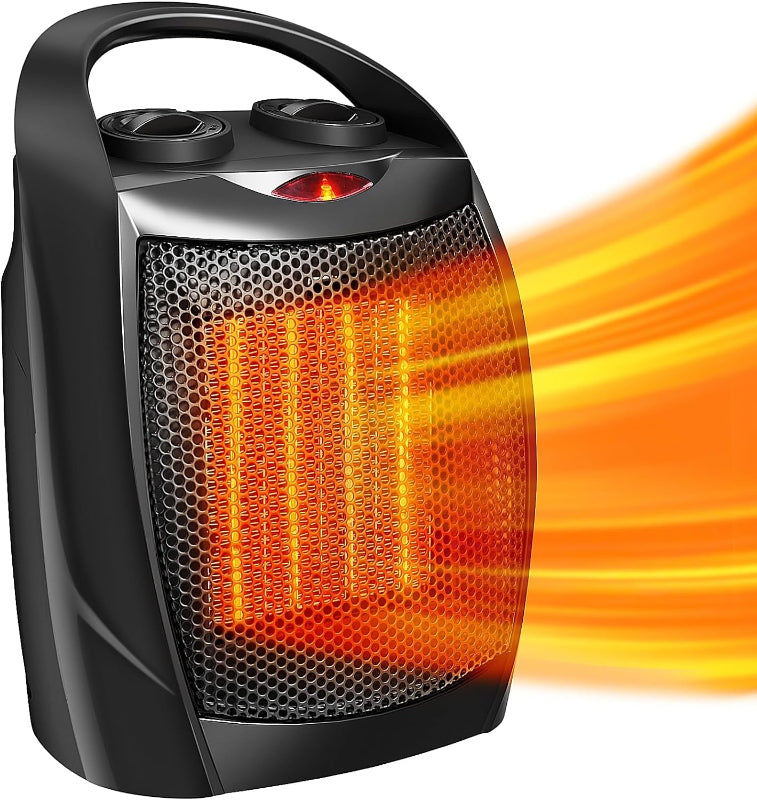 1500W/750W Portable Ceramic Space Heater with Thermostat for Home and Office