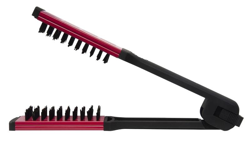 Double Sided Ceramic Straightening Brush with Nylon Bristles for Smoothing and Styling