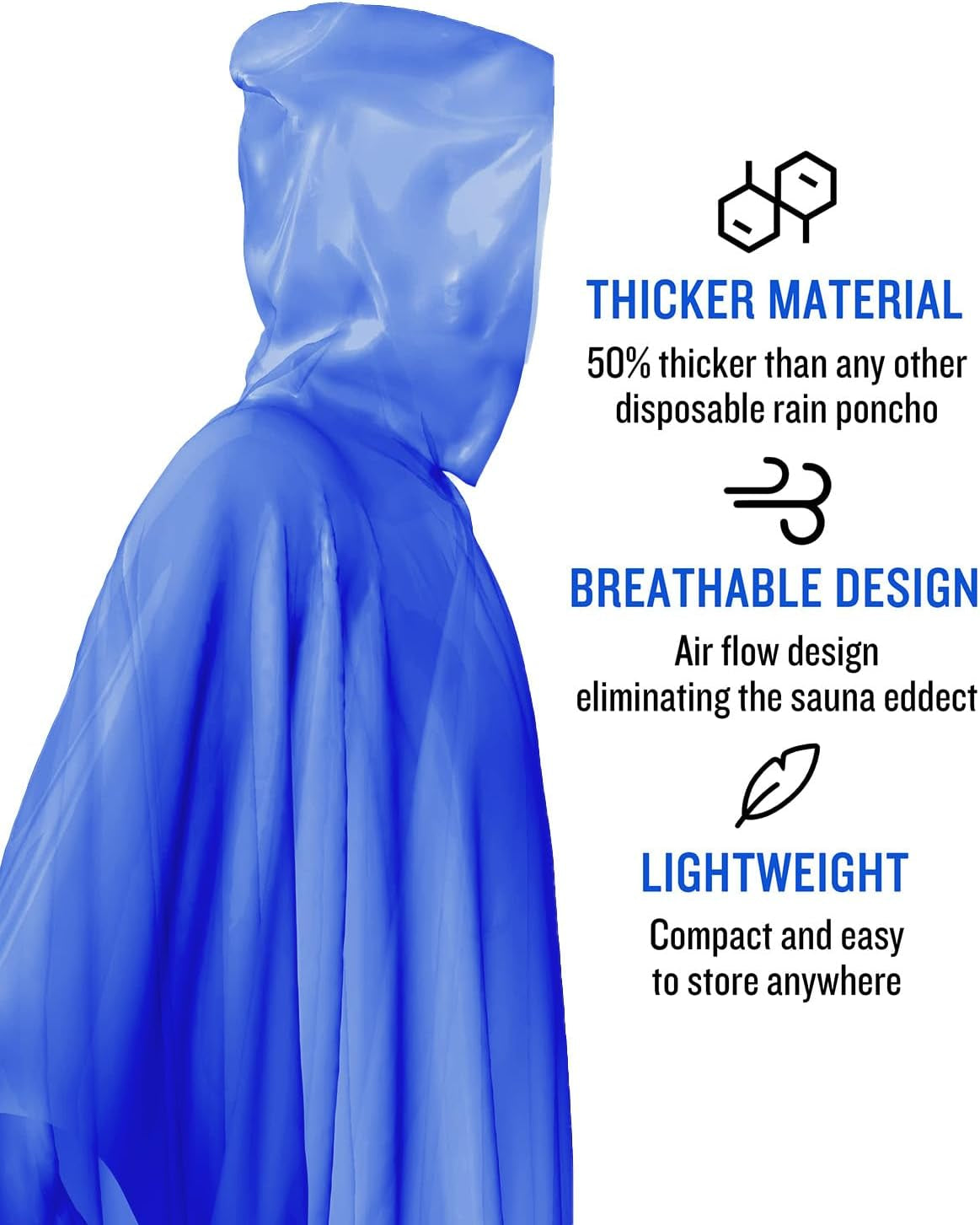 Multipack Disposable Rain Ponchos