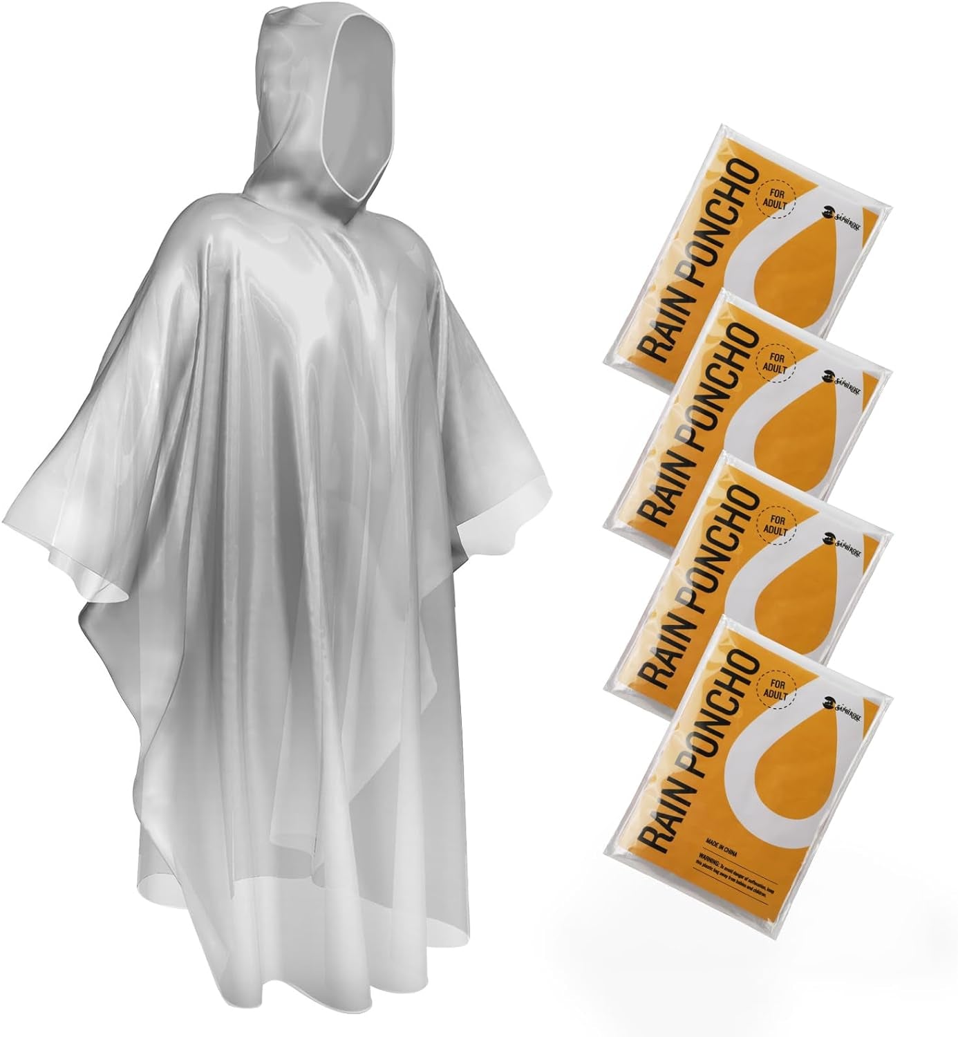 Multipack Disposable Rain Ponchos