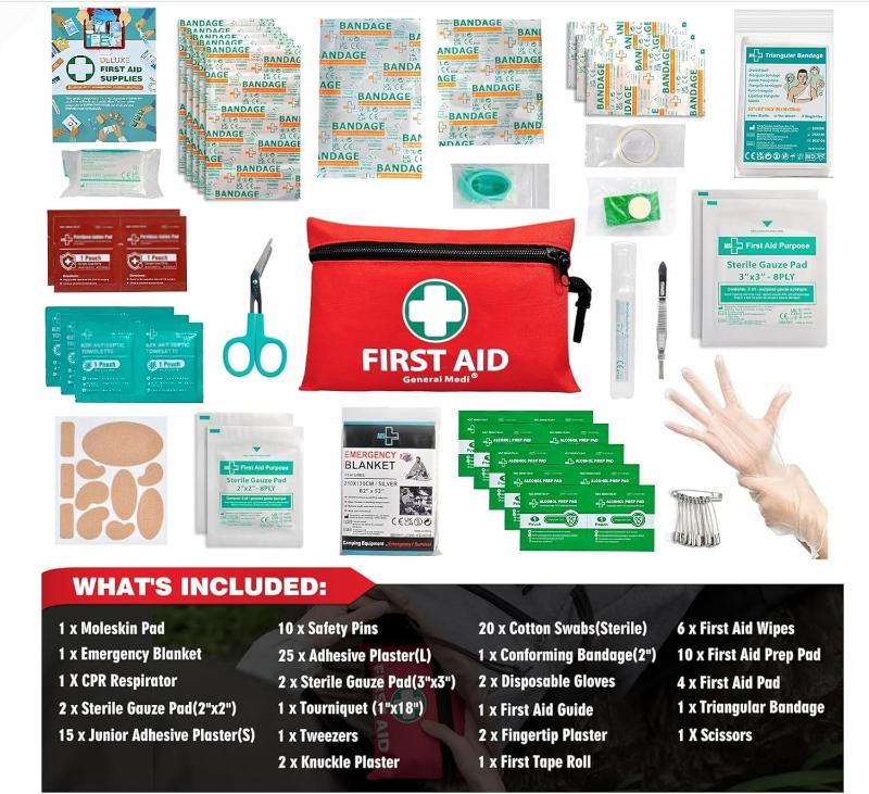 Mini First Aid Kit - 110 Piece Small First Aid Kit 