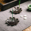 Brass Lotus Incense Burner with Detachable Ash Catcher for Stick Incense