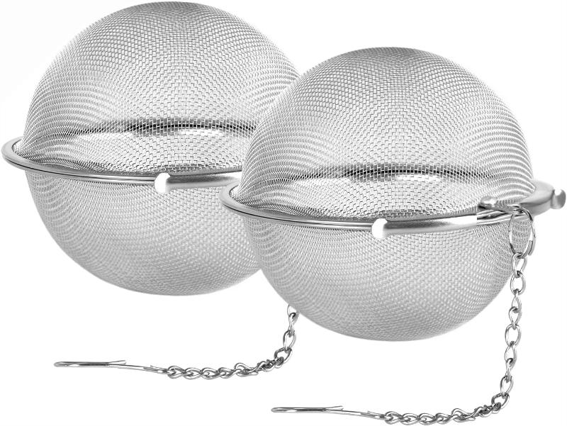  2 Pack Stainless Steel Mesh Tea Ball Strainers Tea Infuser Strainer