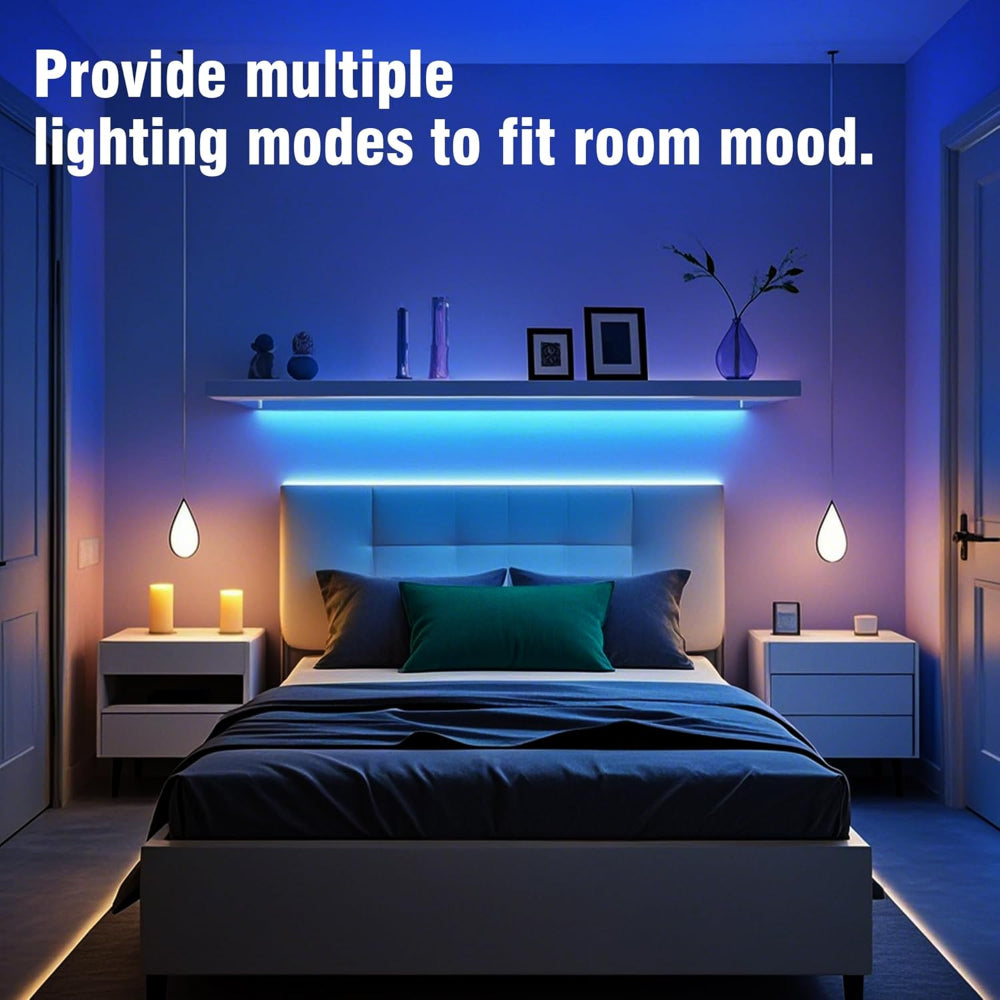 LED Strip Lights for Bedroom - Color Changing RGB Lights with Remote App