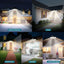 2-Pack Solar Motion Sensor Flood Lights with 3 Adjustable Heads and 200 LEDs