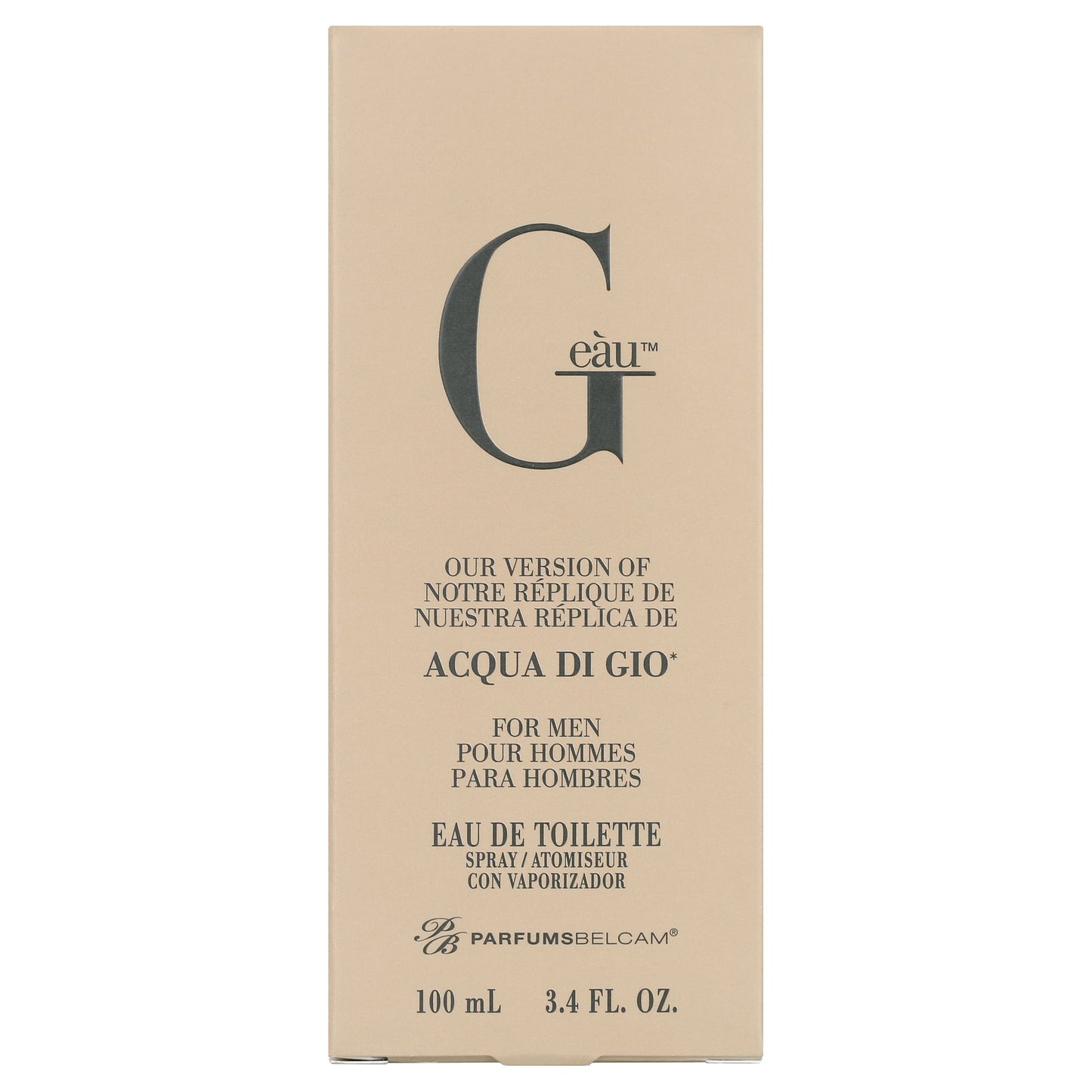 G Eau, Our Version of Acqua Di Gio, Eau De Toilette Spray, 3.4 Fl Oz