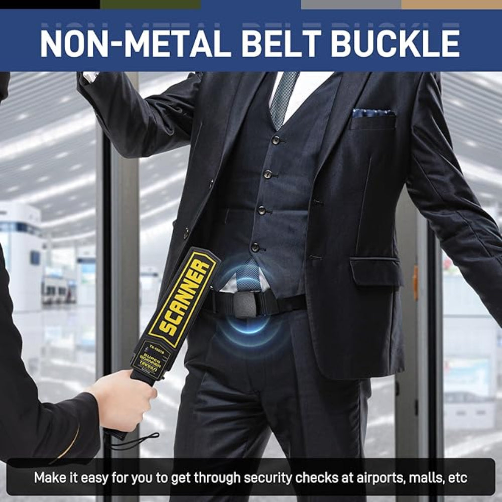 5 - Pack Mens Tactical Nylon Belts - Casual Canvas Military Style - Metal Free Adjustable Waist Belts