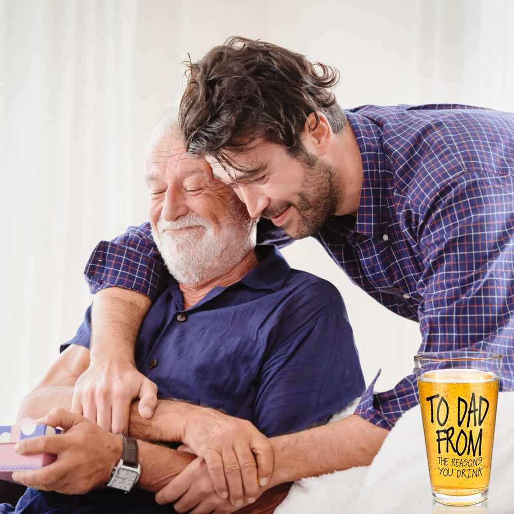 Funny Dad Beer Glass Gift for Father's Day, Birthdays, and Special Occasions