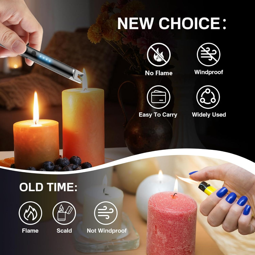 2 Pack Electric Plasma Arc Lighter - USB Rechargeable Windproof