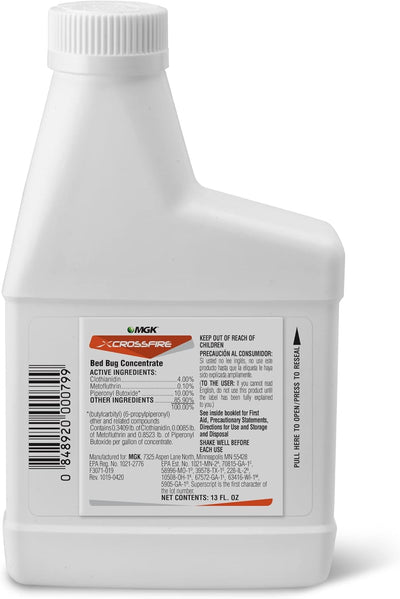 MGK 1852 Crossfire Concentrate 13oz Insecticide, 13 oz, Clear