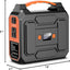 Portable Power Station Battery Bank – Camping & Emergency Backup with AC Outlet, Solar Charging