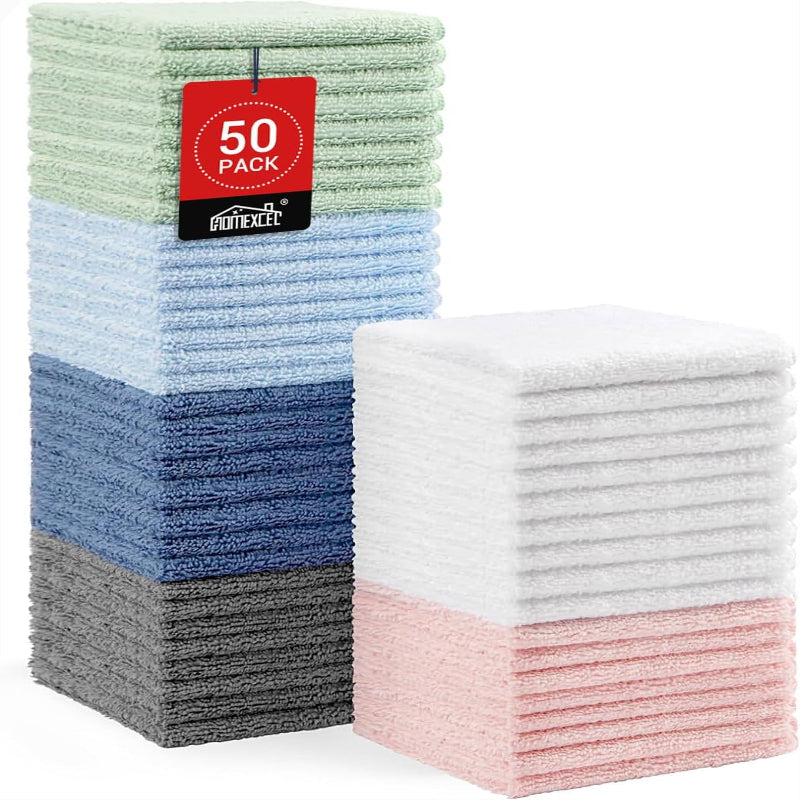 Microfiber Washcloths- Highly Absorbent and Soft Face Towel, Multi-Purpose 